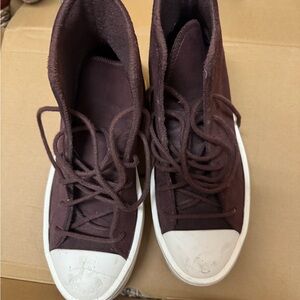 Women's Brown High-Top Sneakers